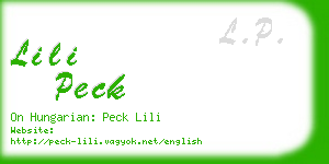 lili peck business card